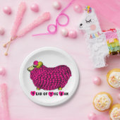 ピンクビッグ中国のラムアストロロジー〔占星術の〕十二宮図紙プレート ペーパープレート (パーティー)