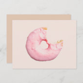 ピンクビッテンドーナツ印刷はがき ポストカード (正面/裏面)