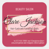 ピンクビバマゼンタゴールデン スクエアシール (正面)