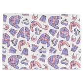 ピンクビベス90年代ファッション ラージペーパーバッグ (裏面)