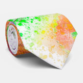 ピンクビモダンジネスアブストラックイエローブライト ネクタイ (ロール)