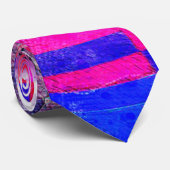 ピンクビモダンジネスアブストラックピンクブルーブライト ネクタイ (ロール)