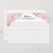 ピンクビューティフルフローラアドバイスカード アドバイスカード (正面/裏面)