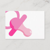 ピンクビンキー、ベビーシャワーRSVPエンクロージャカード エンクロージャーカード (裏面)