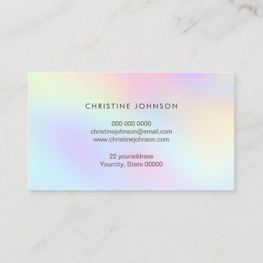 ピンクビーのロゴ 名刺 (裏面)