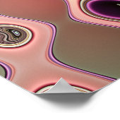 ピンクビーズレトロパターン ポスター (角)