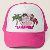 ピンクビーチの美女　トレンディな偽パッチのギフト キャップ (正面)