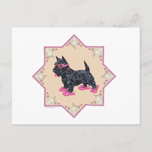 ピンクビーチサンダル ポストカード (正面)