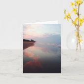ピンクビーチサンライズノートカード カード (黄色い花)
