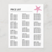 ピンクビーチスターフィッシュ、美容師、美容院のチラシ チラシ (裏面)