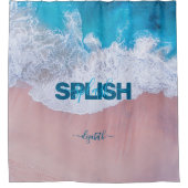 ピンクビーチバミューダシャワーカーテン シャワーカーテン (正面)