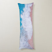 ピンクビーチバミューダパーソナライズされた ボディピロー (裏面 (縦))