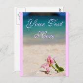 ピンクビーチリリーはがき ポストカード (正面/裏面)