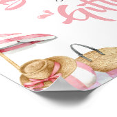 ピンクビーチ夏の赤ちゃんシャワー本とギフト ポスター (角)