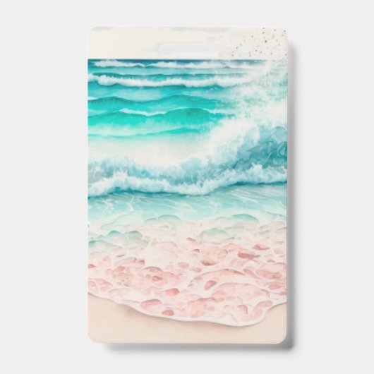 ピンクビーチ波 バッジ (表面)