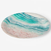 ピンクビーチ波 ペーパープレート (アングル)