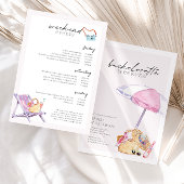 ピンクビーチ独身最後の週末パーティー 招待状