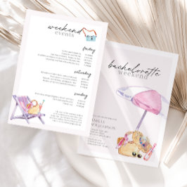 ピンクビーチ独身最後の週末パーティー 招待状