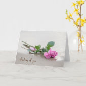 ピンクビーチ考えバラズ・オブ・ユー カード (黄色い花)