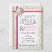ピンクビーチ&バーラップリハーサルディナー 招待状 (正面)
