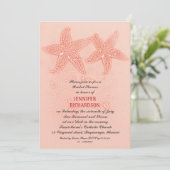 ピンクビーチ ブライダルシャワーの招待状 招待状 (スタンド正面)