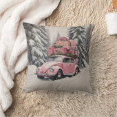 ピンクビートルオーナメント クッション (ブランケット)