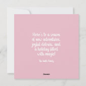 ピンクビートルホリデーオーナメント＆ギフトタグ シーズンカード (裏面)