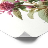 ピンクビーバームフラワーアートプリントポスター ポスター (角)