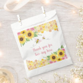 ピンクビーヒマワリ誕生日 フェイバーバッグ (クリップ留めされた状態)