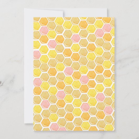 ピンクビーファーストバースデーパーティの招待状ズガール 招待状 (裏面)