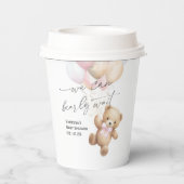 ピンクビーモダンリー待ち女児シャワー 紙コップ (裏面)