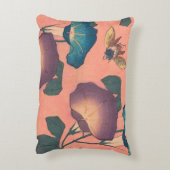 ピンクビー花クラシック北斎美術 アクセントクッション (裏面(縦))