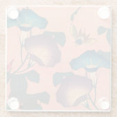 ピンクビー花クラシック北斎美術 ガラスコースター (裏面)