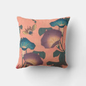 ピンクビー花クラシック北斎美術 クッション (裏面)