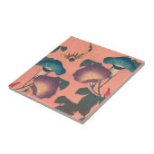 ピンクビー花クラシック北斎美術 タイル (側面)