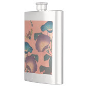 ピンクビー花クラシック北斎美術 フラスク (左)