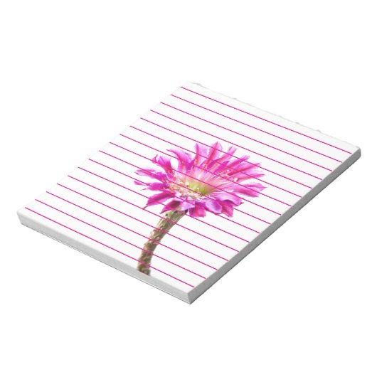ピンクピアッツァサボテンの花の開花 ノートパッド (回転)