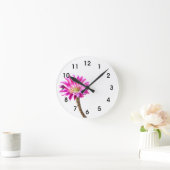 ピンクピアッツァサボテンの花の開花 ラウンド壁時計 (ホーム)