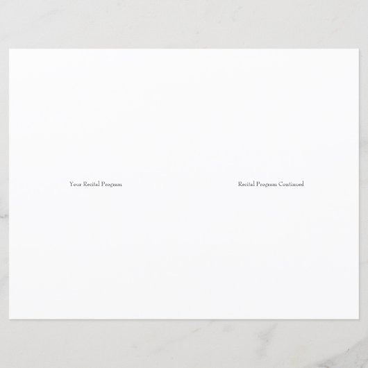 ピンクピアノ曲げピアノまたはボーカルリサイタルプログラム (裏面)