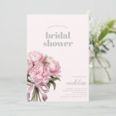 ピンクピエレガントオニーブライダルシャワー 招待状 (スタンド正面)