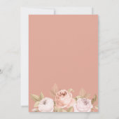 ピンクピエレガントオニー結婚式招待状 招待状 (裏面)