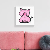 ピンクピギー キャンバスプリント (インサイチュ (リビング))