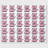 ピンクピギー ラッピングペーパー (フラット)