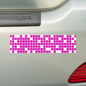 ピンクピクセル バンパーステッカー (車上)