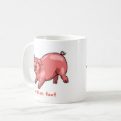 ピンクピグのカおもしろいスタマイズ文字 コーヒーマグカップ (正面左)