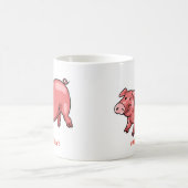 ピンクピグのカおもしろいスタマイズ文字 コーヒーマグカップ (中央)