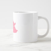 ピンクピグシルエット | おもしろい家畜 ジャンボコーヒーマグカップ (右)