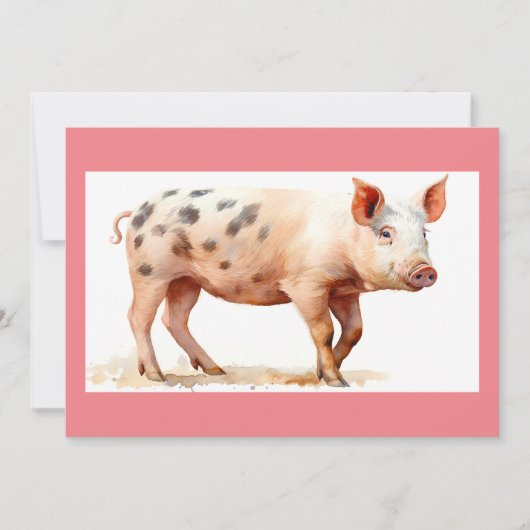 ピンクピグフラットサンキューカード サンキューカード (正面)