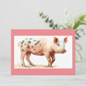 ピンクピグフラットサンキューカード サンキューカード (スタンド正面)