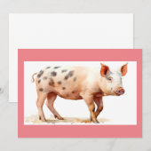 ピンクピグフラットサンキューカード サンキューカード (正面/裏面)